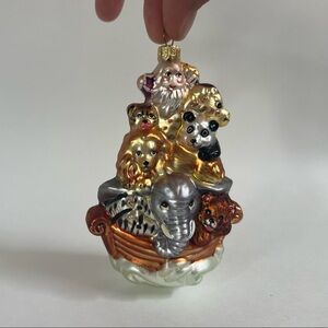 •Blown Glass Noah’s Ark Summit Christmas Ornament•